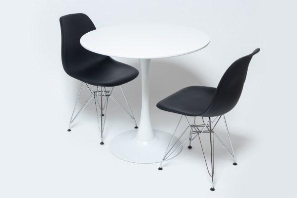 Стол Tulip style белый, d-80 см