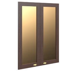 Двери стеклянные рамочные RGFD 42-2 Венге Магия/Бронза