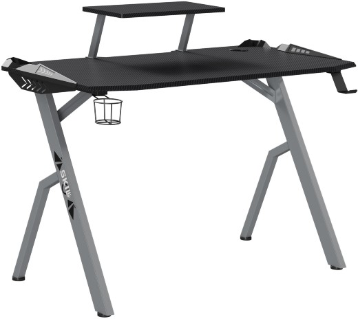 Стол компьютерный игровой CTG-001 Черный/Серый 1200х600х750 — 