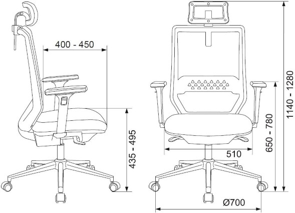 Кресло руководителя Бюрократ MC-612N Neo Black