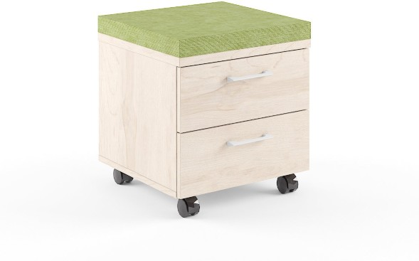 Тумба с подушкой XMC-2D Бук Тиара/Зеленый
