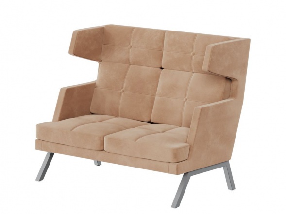 Алдо Диван двухместный высокий с декором из пуговиц ALDB-02 1430*960*1180