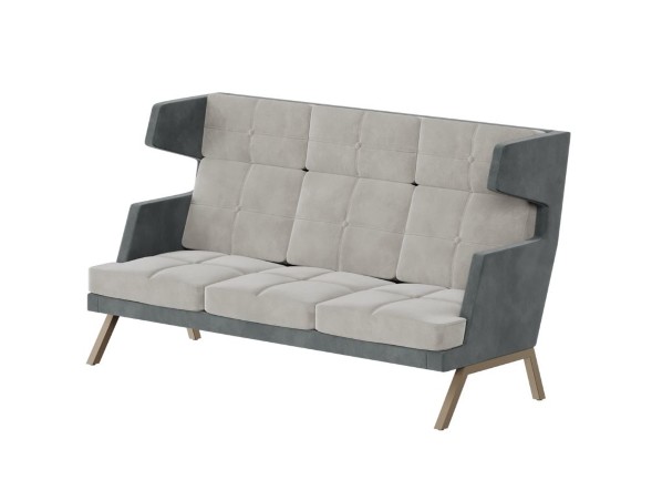 Алдо Диван трёхместный высокий с декором из пуговиц ALDB-03 2010*960*1180