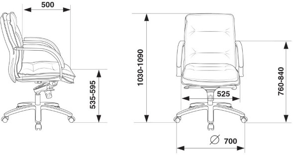 Кресло руководителя Бюрократ T-9927SL-LOW