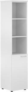 Шкаф колонка с глухой малой дверью (L) и топом XHC 42.5(L) Белый 432х432х1955 XTEN