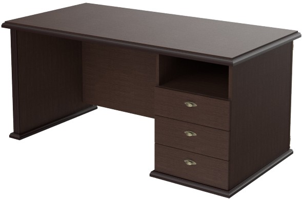 Стол руководителя однотумбовый RDT 168(R) Венге Магия 1600х800х750