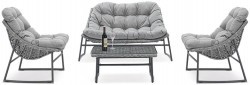 Комплект садовой мебели Ницца    (диван+ 2шт. кресла RS 56+подушка 3 шт.+стол RD56)