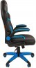 Кресло геймерское CHAIRMAN GAME 18 голубое, вид сбоку.