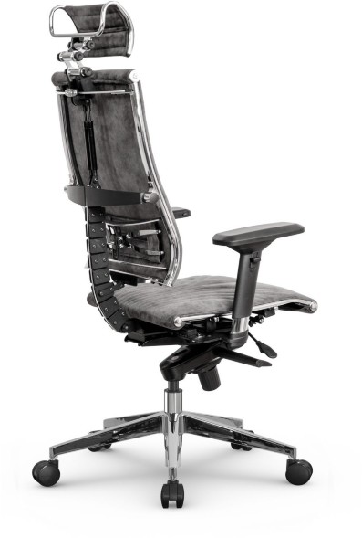 Кресло METTA Y 4D Free серый велюр