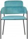 Стул Napoli светло-бирюзовый с черными ножками
