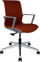 Кресло офисное Некст красная ткань/тёмно-серый пластик