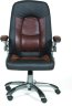 Кресло CHAIRMAN 439 Комбинированный экокожа/микрофибра (PU черный/MF коричневый)