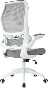 Кресло руководителя Бюрократ Sigma WH 1 серый сетка/ткань крестов. пластик пластик белый