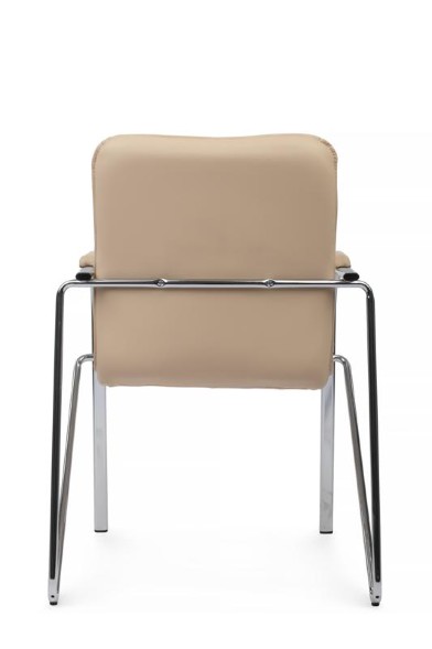 Стул Самба с мягкими подлокотниками SMB-01H Хром гальв