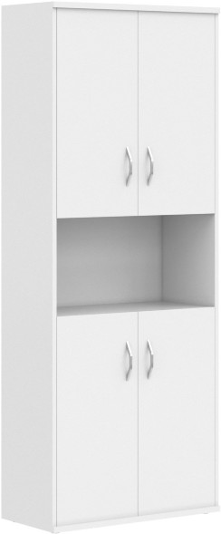 Шкаф с двумя комплектами глухих малых дверей СТ-1.5 Белый 770*365*1975