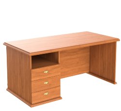 Стол руководителя однотумбовый RDT 168(L) Орех Гарда 1600х800х750