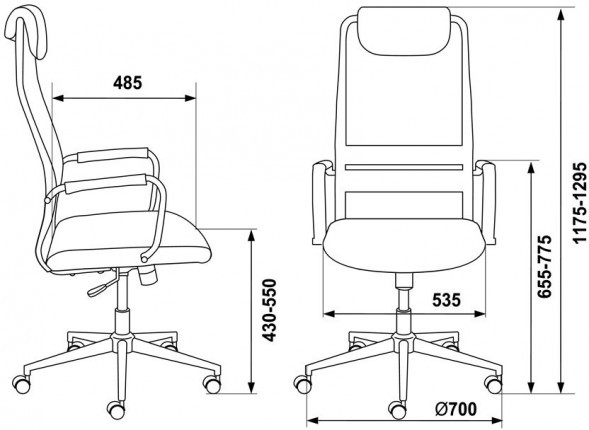 Кресло руководителя Бюрократ KB-9N