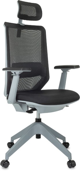 Кресло руководителя Бюрократ MC-G611NL-H черный Elastic-102 с подголов. крестов.4-луч. пластик пластик серый